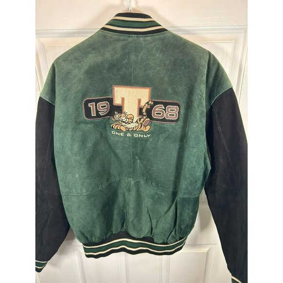 Vintage Disney Store Green Varsity Jacket Tigger 1968 Logo & Embroidery Zip M - Picture 4 of 10